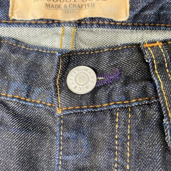 Levi's Made Crafted Tack Slim Denim Jeans Men's 29 Low Rise Blue-ish Black USA - Picture 14 of 16